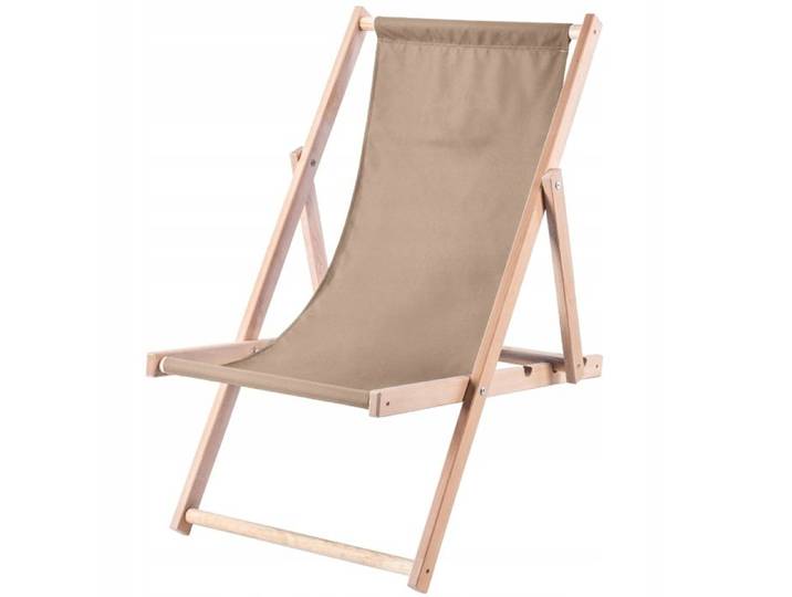 KADAX Chaise Longue Pliable en Bois pour se Détendre Confortablement à la Plage sur Le Balcon ou dans Le Jardin (Beige)