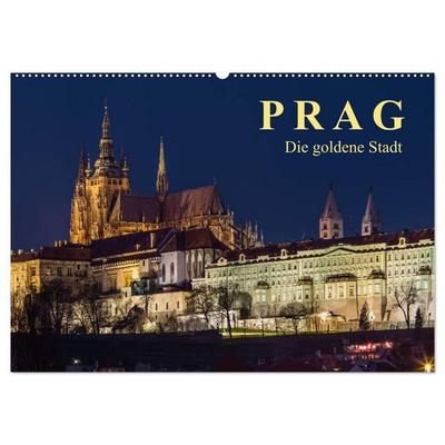 Prag - die goldene Stadt (Wandkalender 2027 DIN A2 quer), CALVENDO Monatskalender