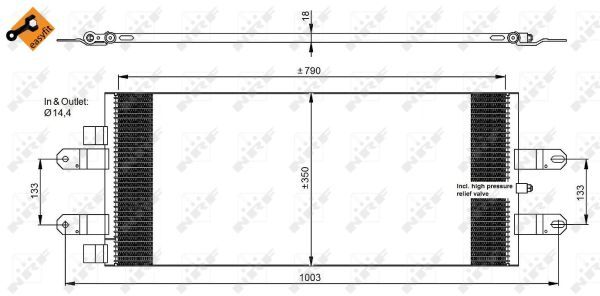 Nrf Kondensator, Klimaanlage Easy Fit 350043