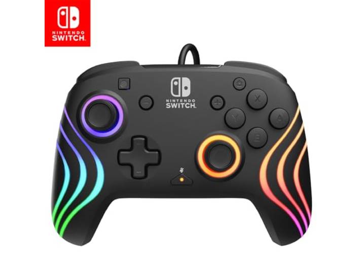 PDP Nintendo Switch Afterglow Wave- Wired- Black