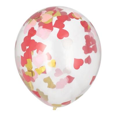 Papstar 72 Luftballons Ø 29 cm mit Herz-Konfetti