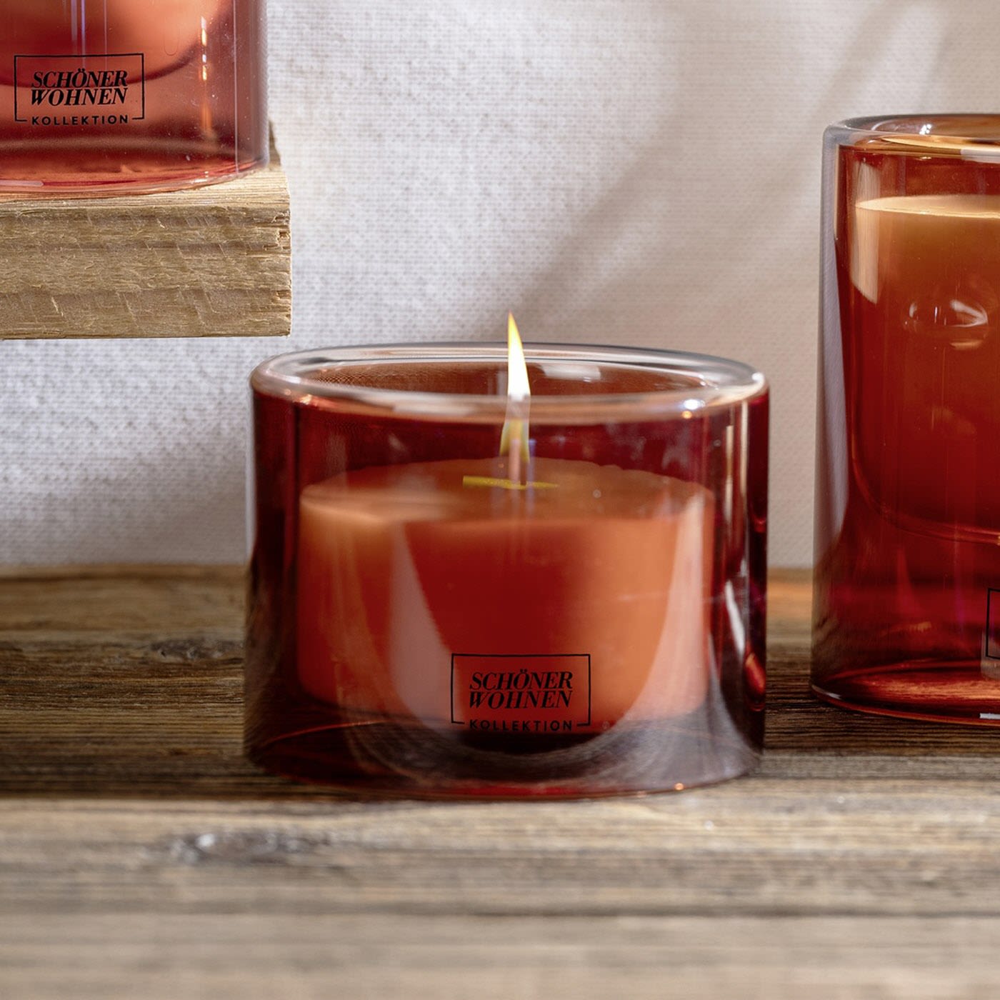 SCHÖNER WOHNEN-Kollektion Duftkerze Mod. Sandalwood M, Accessoires, 26239197, rot - rot