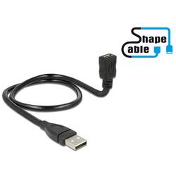 Delock USB-Kabel USB 2.0 USB-A Stecker, USB-Micro-B Buchse 0.50 m Schwarz 83922