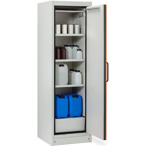 CEMO Gefahrstoffschrank PROline 6/20, 11916, mit 3 Fachböden, Feuerwiderstand Typ 90, orange, (B/H/T) 60 x 195 x 60cm