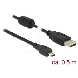 DELOCK 84911 - Delock Kabel USB 2.0 A Stecker > Mini-B Stecker 0,5 m