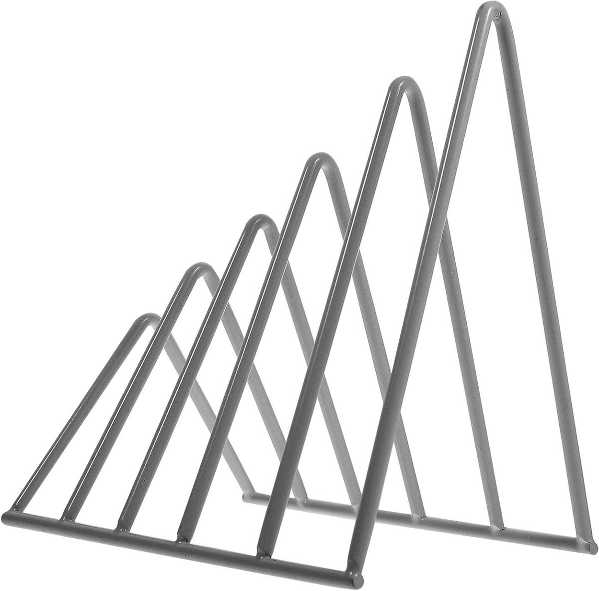 Zwarte Boekenplank Organizer en Tijdschriftenhouder met Driehoekig IJzeren Frame