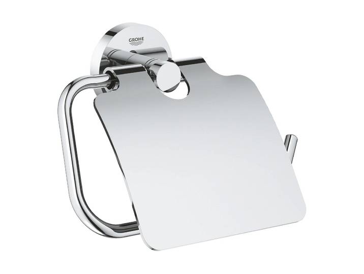 Toilettenpapierhalter GROHE Start , silber (silberfarbenfarben), Metall, Toilettenpapierhalter, Toilettenpapierhalter
