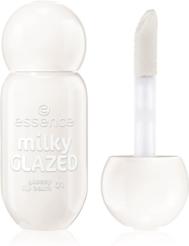 essence milky GLAZED tinted lip balm with shine shade 01 Sheeriously Creamy 4 ml