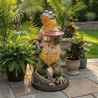 AFD Home "Crocodile Butler with Tray 39"""