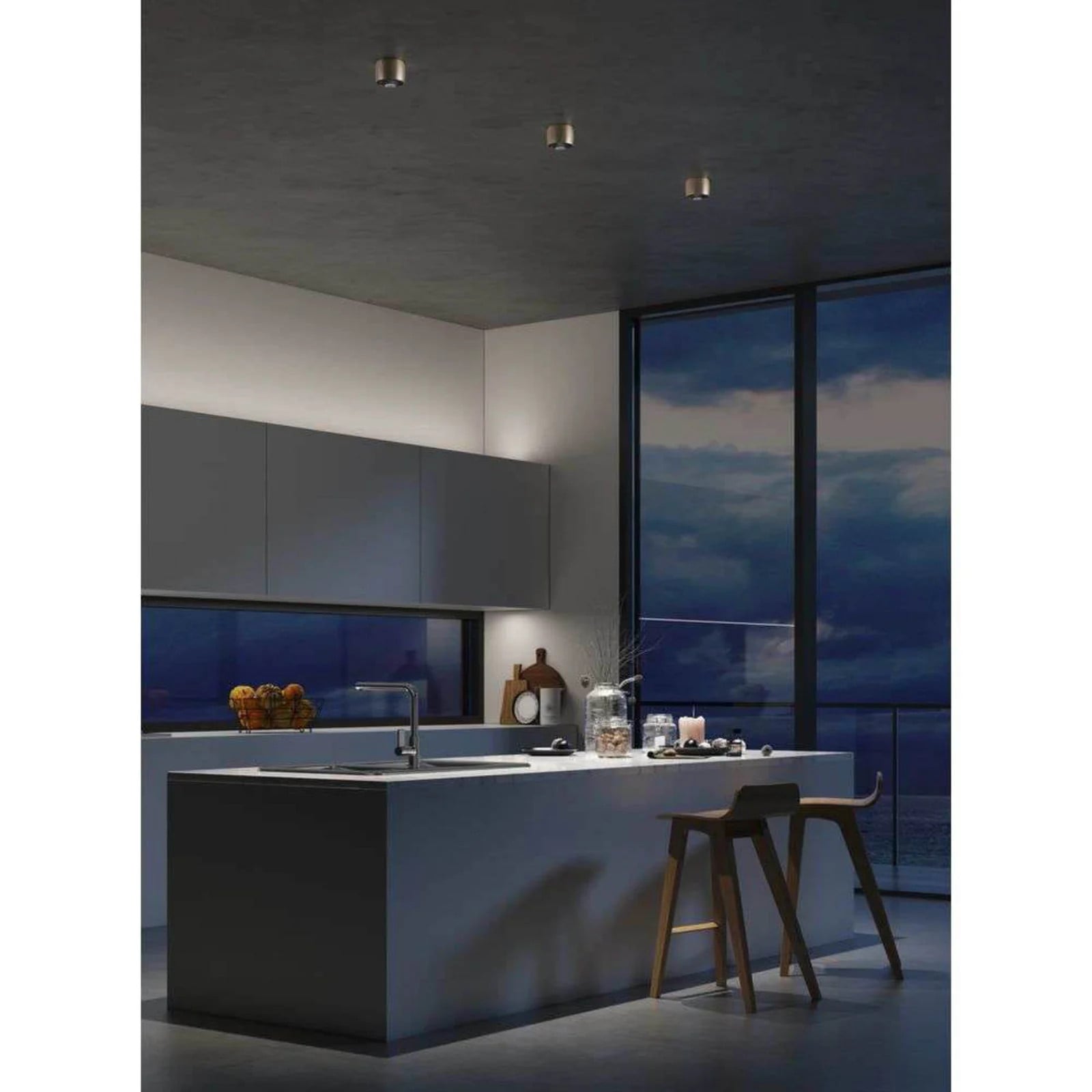 Loom Design Air plafondlamp Black met LED-verlichting voor de woonkamer of hal
