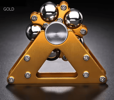 Inspire Picks Double Pendulum Metal Fidget Spinner Foldable Anti Stress Gyroscope Desk Toy gold