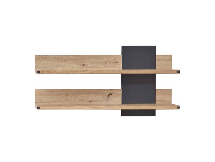 Wandboard, Graphit & Eiche Artisan, 120x62x25 cm, Holzwerkstoff, Modern, Livetastic