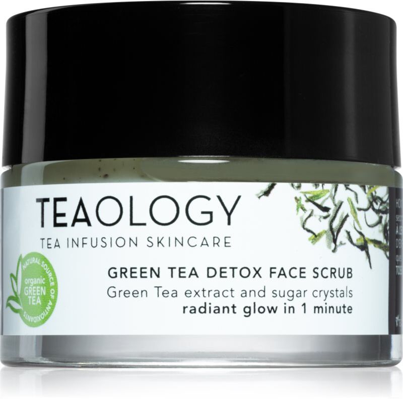 Teaology Cleansing Green Tea Detox Face Scrub Nourishing Sugar Peeling with green tea 50 ml
