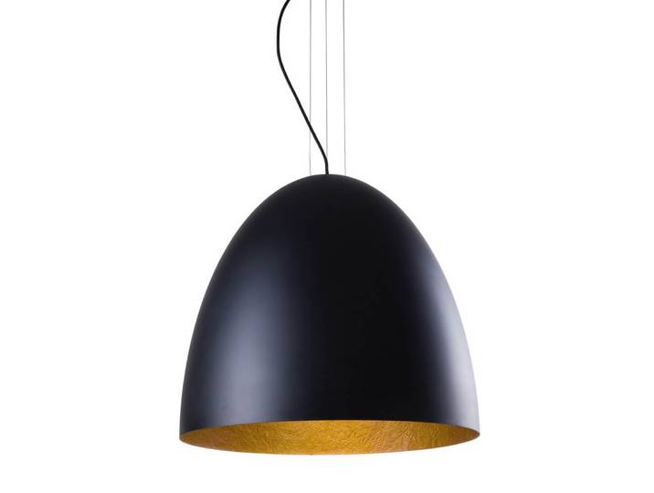 Zwarte hanglamp Egg L Ø 55cm Lyora - 9024