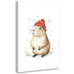 LEINWANDBILD Capybara-Tiere 80x120cm