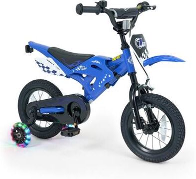 Costway 12 Inch Kids Bike Motorcycle-Inspired for Boy Girl Ages 3-4 Years-Blue