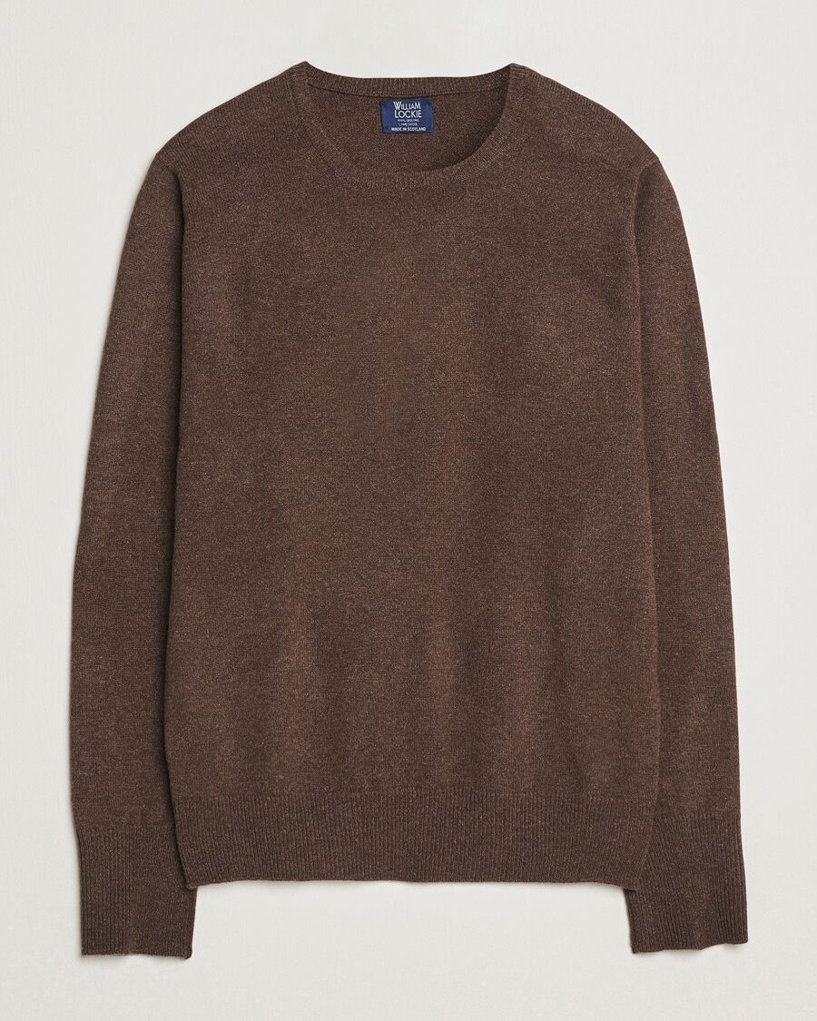 William Lockie Rob Lambswool Crewneck Mocha men 46 Brun