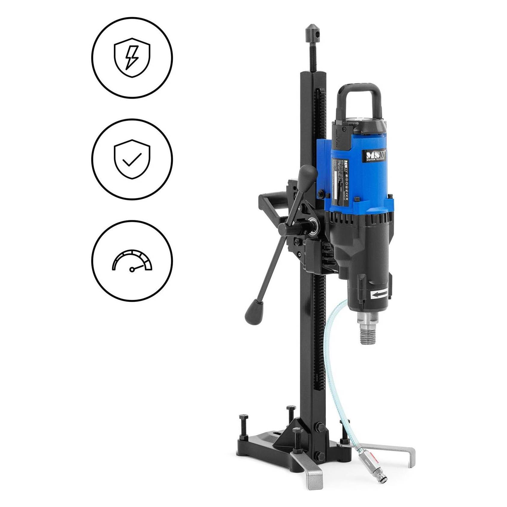 MSW Kernbohrgerät Kernbohrmaschine Kernbohrer Nass Trocken 230 mm 3200 W Bohrständer (MSW-OOC-3200TPC)
