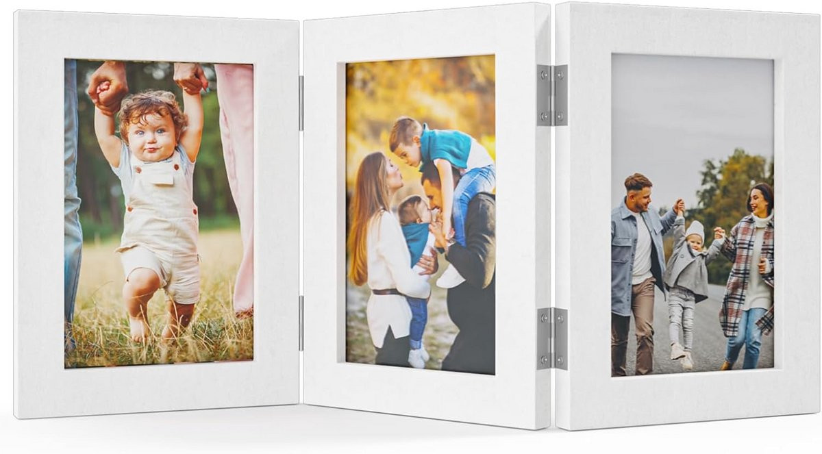 Houten Fotolijst Collage Frame Wit - 10 x 15 cm
