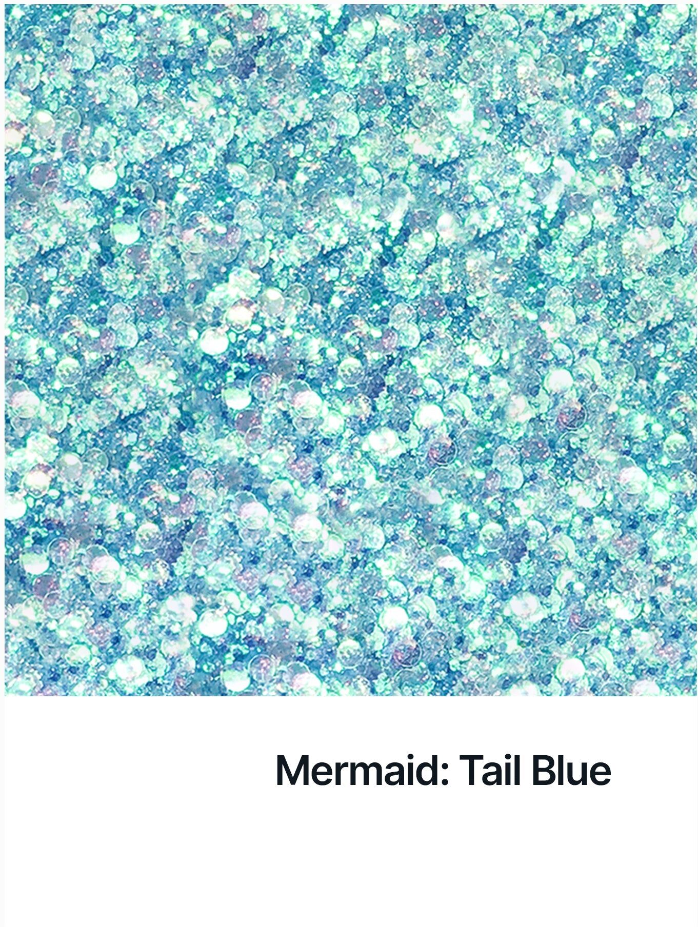 Hemway Mixed Epoxy Resin Glitter 100g / 3.5oz   Mermaid Tail Blue Mix   Polyurethane - Mermaid Tail Blue Mix - 100g