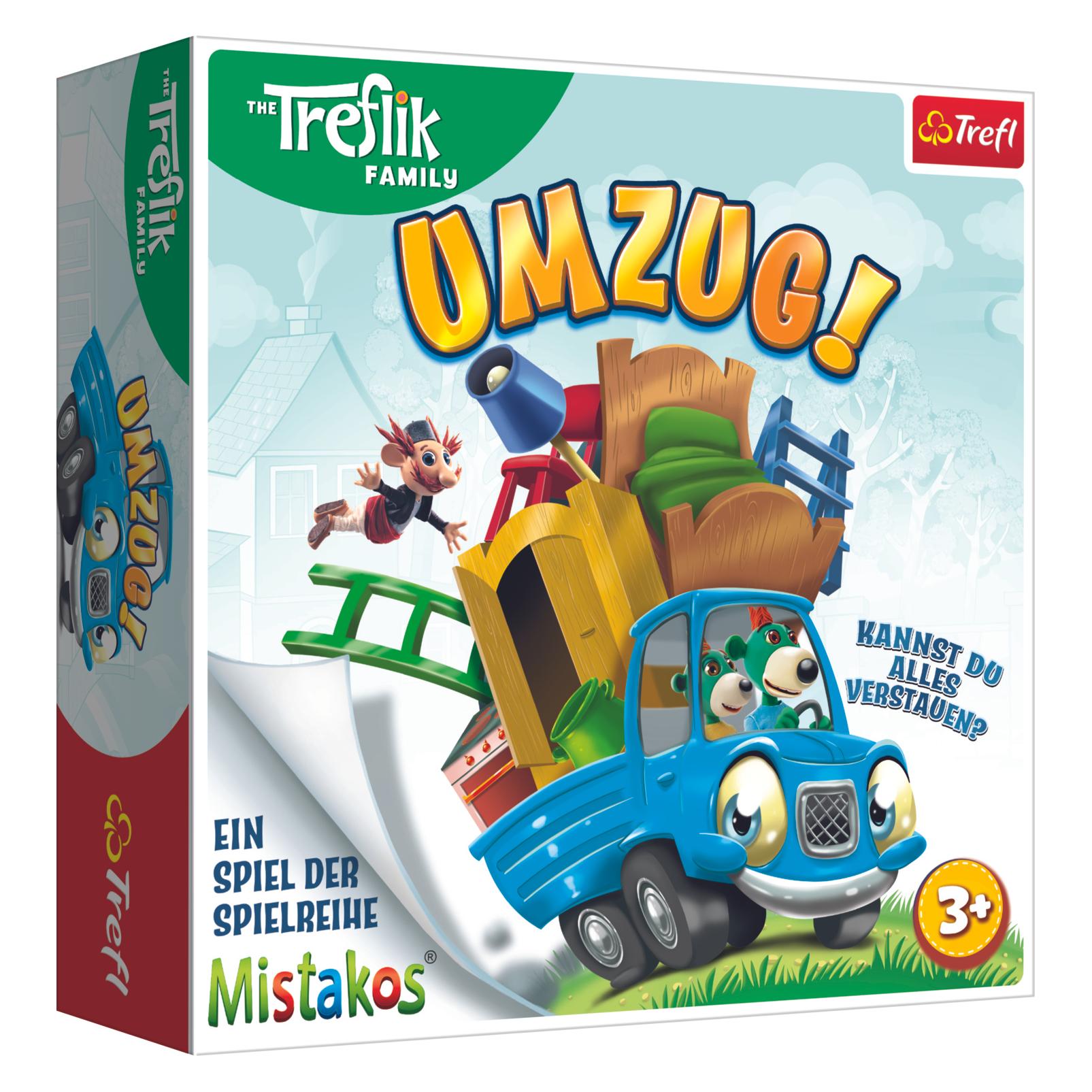Trefl Der Umzug ist ein urkomisches Geschicklichkeitsspiel für die ganze Familie. Wählt die passende Schwi (Deutsch, 2 - 4 Spieler) (02190)
