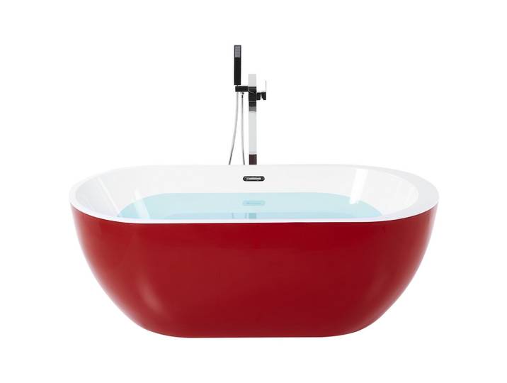 BADEWANNE FREISTEHEND 75x160x58 cm rot Nevis