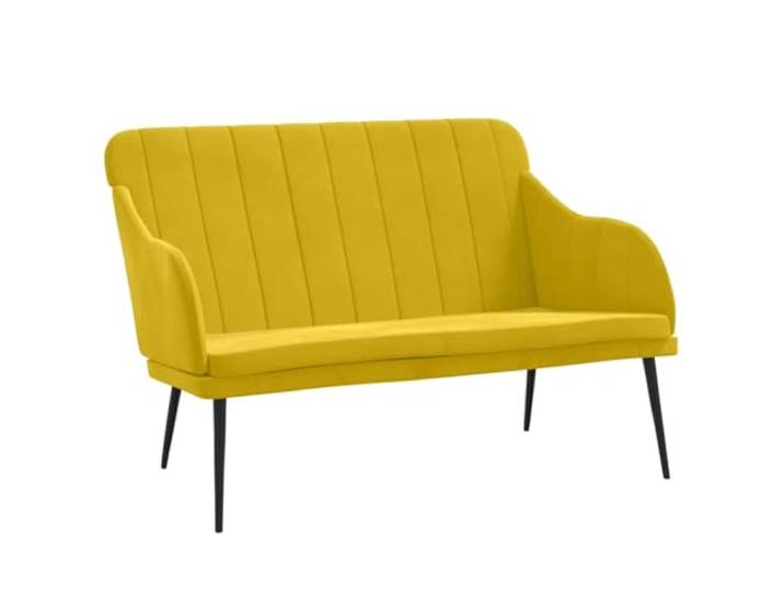 Makastle Sitzbank Gelb 110x76x80 cm Samt