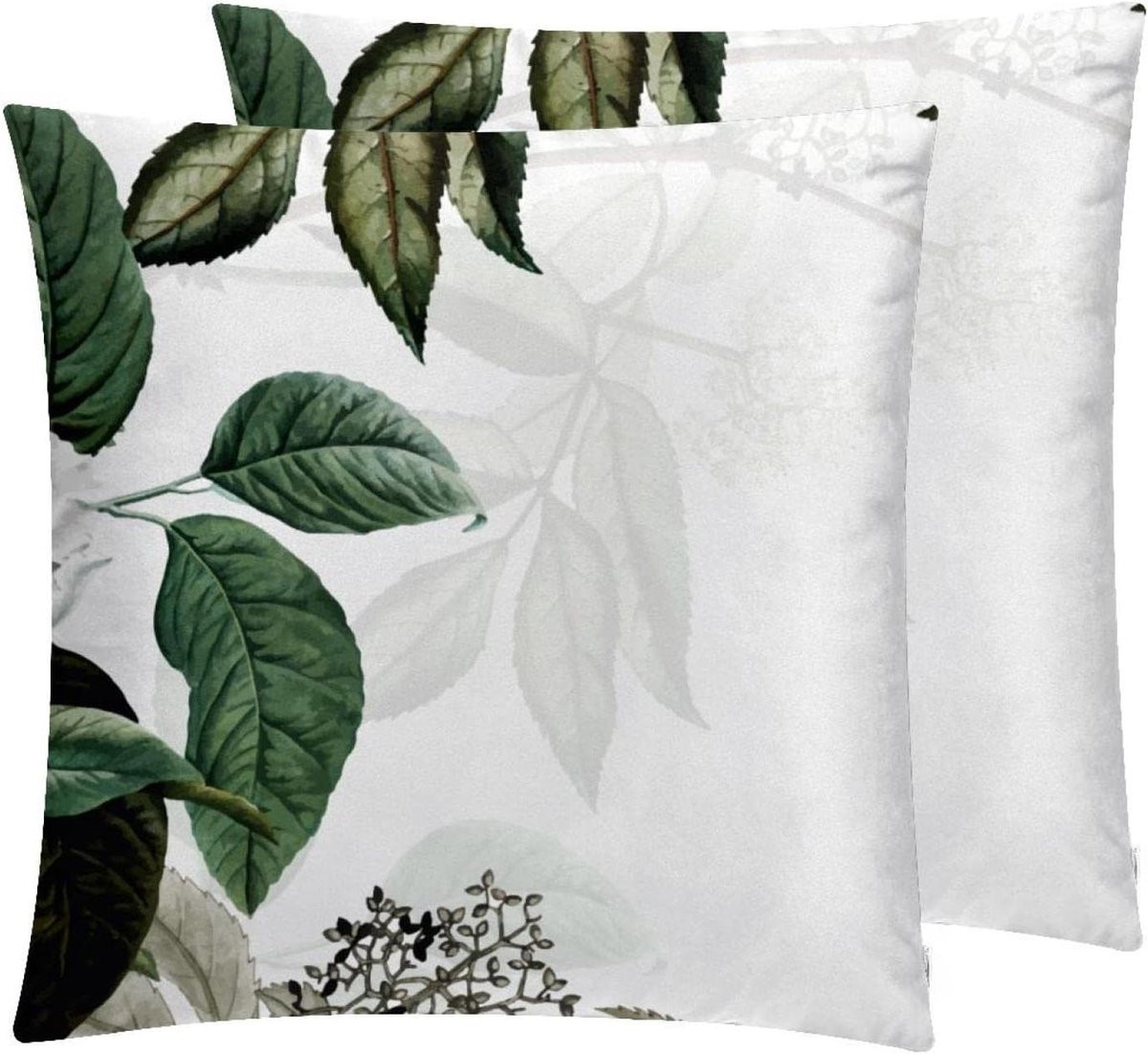 Set van 2 zijdezachte pluche sierkussenhoezen - Meerkleurig