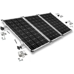 Befestigungskit mit Trapezklemmen für Blechdach 3 Solarpanel Rahmenhöhe 30mm
