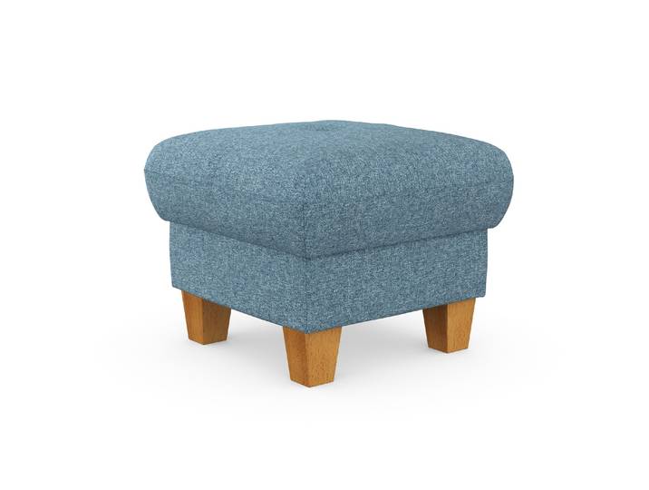 Polsterhocker OTTO HOME Lindgren , blau (eisblau), B:61cm H:46cm T:61cm, 100% Polyester, Hocker, Polsterhocker, mit Stauraum