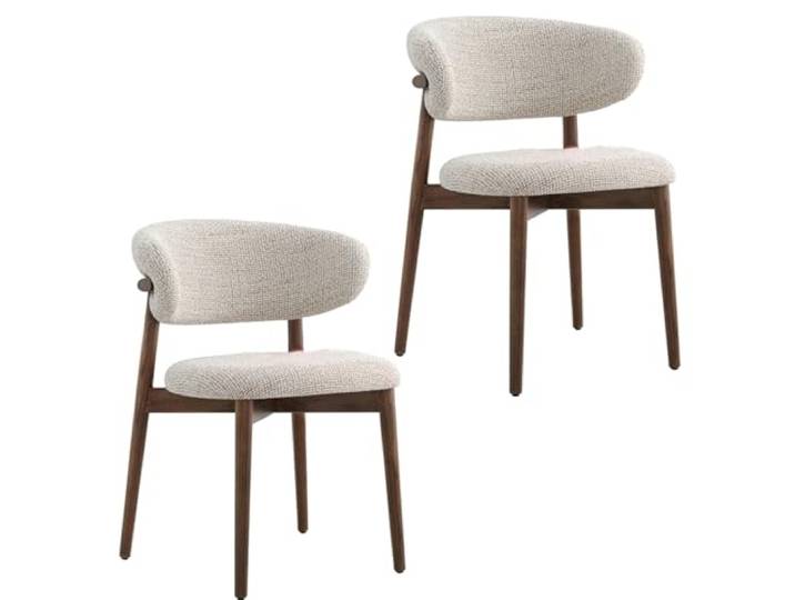 SJDUYD Esszimmerstühle aus Massivholz, modernes ergonomisches Esszimmerstuhl-Set, Wohnzimmer-Hotelstühle, Restaurants, Stoffstühle, Softpack-Stühle 2 Pieces