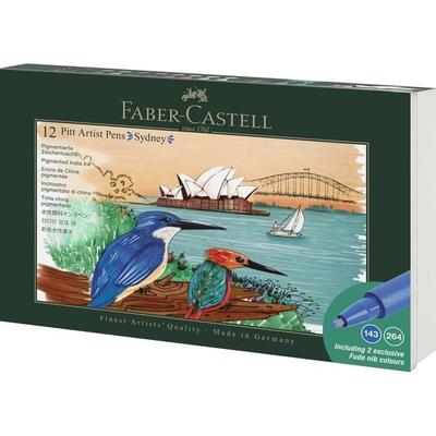 Faber-Castell Tuschestift Pitt Artist Pen, 12er Geschenk Set Sydney