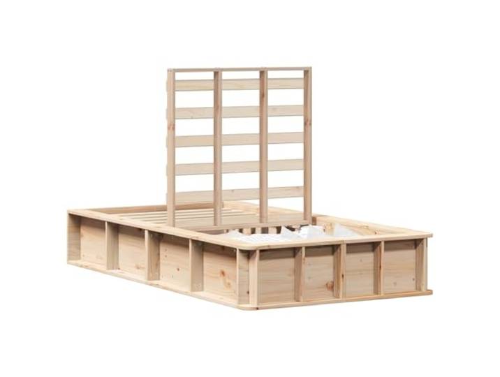 PUGYNBK Bettgestell aus Kiefernholz, massiv, 75 x 190 cm Rechteckige Plattform, moderner Stil, Verwendung im Innenbereich, einfache Reinigung