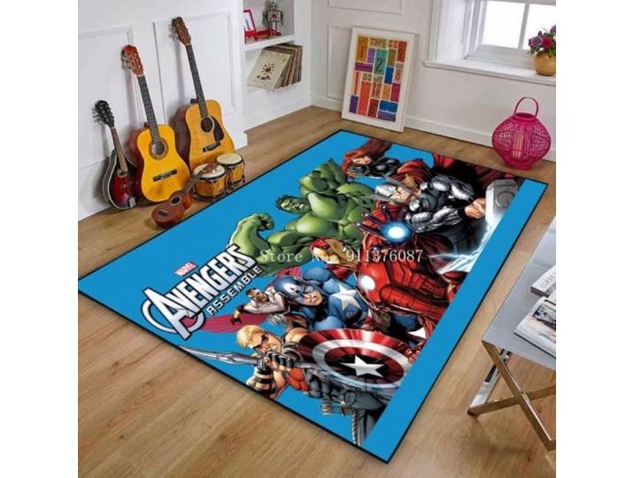 Tapis de jeu super héros Disney Marvel avengers pour enfants - NVY-5848 - antidérapant - 150x200cm