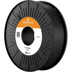 Bedrock 3D TPU-2308a075 TPU 95A Black 1.75 mm 750 g Filament TPU 1.75 mm 750 g (TPU, 750 g, 1.75 mm), Filament, Schwarz