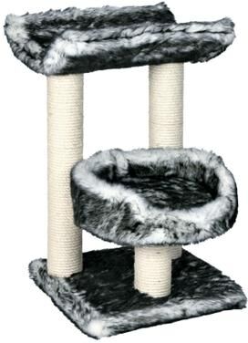 Isaba Scratching Post with Two Platforms by TRIXIE in Black White