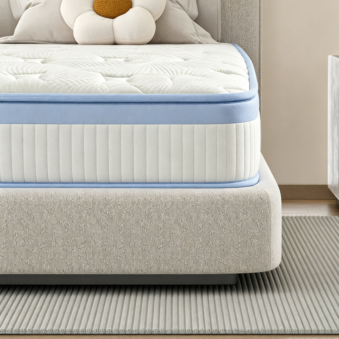 EloraHome Pocket Spring Mattress with 7 Zone Orthopaedic & Pressure Relief   Double-sided Medium Firm and Firm   Breathable Soft Fabric & Hypoallergenic Kingsize (5')