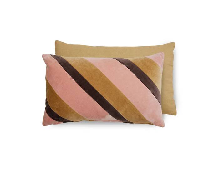 HKliving Coussin en velours Striped 30x50 cm Sunkissed