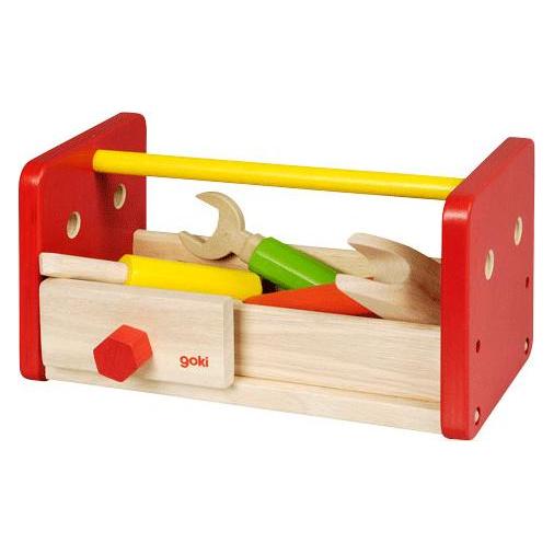 Goki Holz Werkbank und Werkzeug box 2 in 1 (58871)