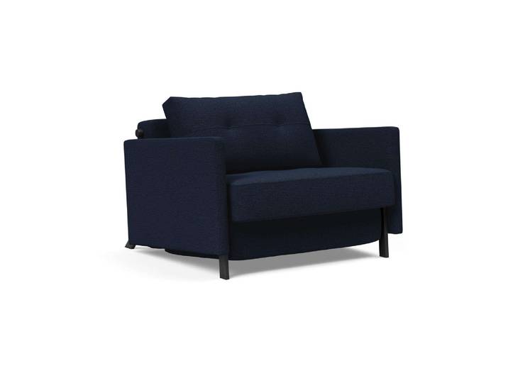 Sessel INNOVATION LIVING ™ CUBED 90 mit Armlehnen, Schlafsessel Breite 104cm , blau, B:104cm H:77cm T:103cm, Sessel, Sessel