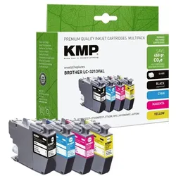 KMP Tintenpatronen-Set ersetzt Brother »LC-3213BK/CMY« schwarz
