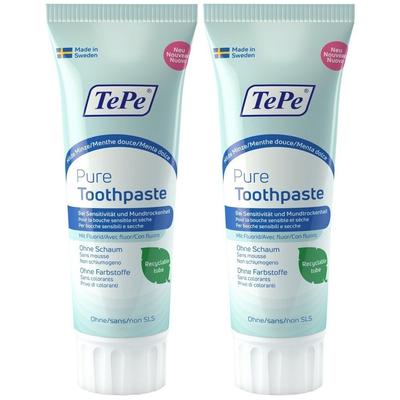 Tepe Pure Toothpa Peppermi x2 2x75 ml Zahnpasta