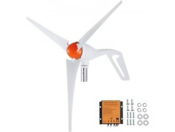 VEVOR Kit générateur d'éolienne, 500 W générateur d'énergie éolienne 12 V 3 pales contrôleur MPPT direction du vent réglable vitesse de démarrage vent 2,5 m/s pour maison, ferme, camping-cars, bateaux