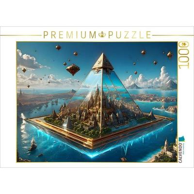 CALVENDO Puzzle Steampunk - Stadtteil in gläserner Pyramide | 1000 Teile Lege-Größe 64x48cm Foto-Puzzle für glückliche Stunden, Sonstige von ,