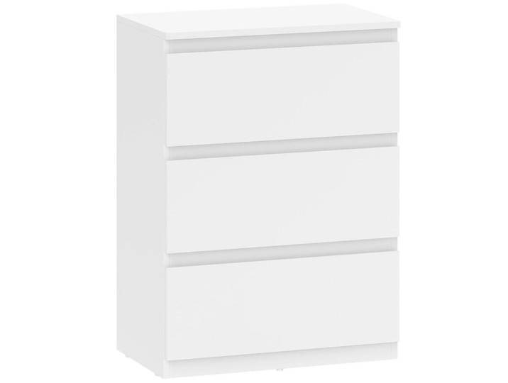 Homcom Kommode Spanplatte Weiß, Kunststoff, Nachbildung, 3 Schubladen, 34x75x55 cm, Kleinmöbel, Kommoden, Kommoden