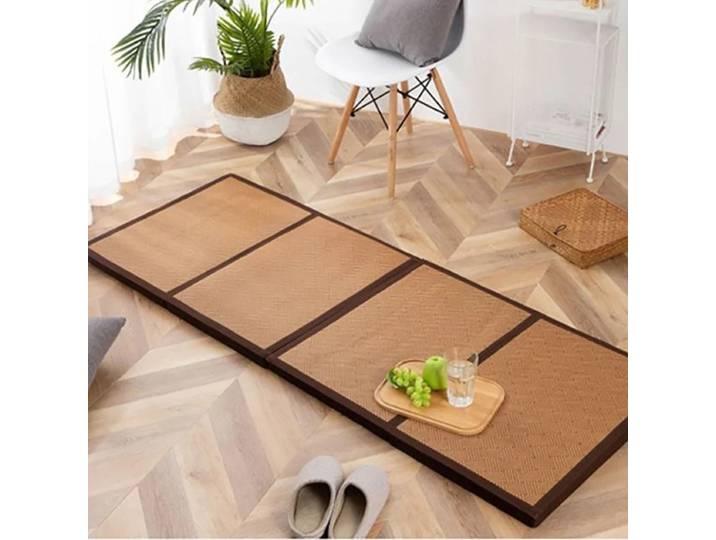 Matelas hypothécaire ami Japonais Pliant, Polymères Rectangulaires, Grand Sol Pliable, Polymères de Rotin, Jeu de Sommeil pour Bébé