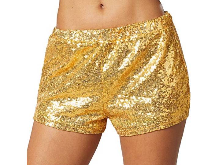 Dressforfun Pailletten-short - Goud L