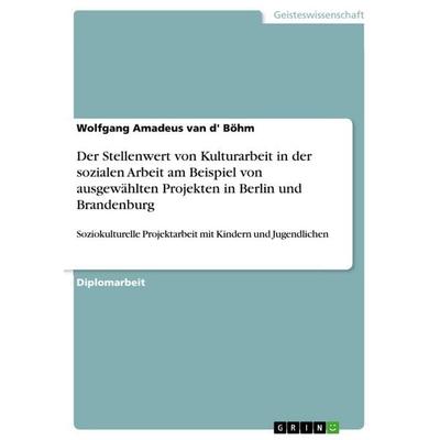 Der Stellenwert von Kulturarbeit in der sozialen Arbeit am Beispiel von ausgewählten Projekten in Berlin und Brandenburg, Taschenbuch von Wolfgang
