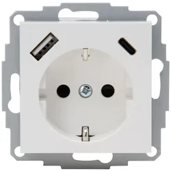 Kopp 297229005 HK07 Schuko Steckdose USB A/C Anschluss reinweiß