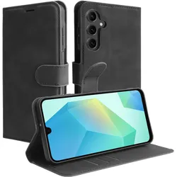 Cazy Premium-Geldbörsen-Etui, Magnetisches Geldbörsen-Etui, Kartenfächer, Ständer (Samsung Galaxy A16), Smartphone Hülle, Schwarz